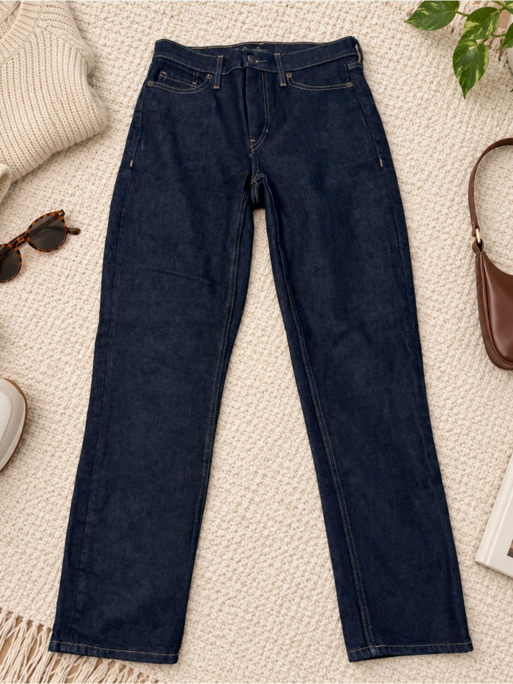 Banana Republic Washwell Dark Wash Straight Leg Jeans 27 Long NWOT